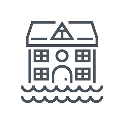 洪水,房子图标图片下载