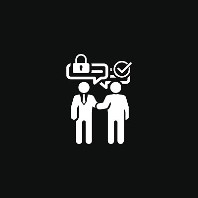 安全交易图标。平面设计。图片下载