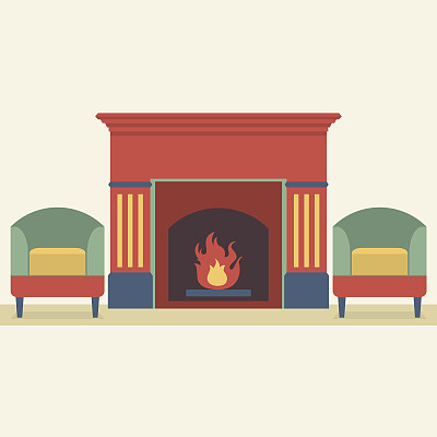 沙发和壁炉客厅内部图片下载