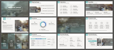 用于信息图的蓝绿色元素素材图片