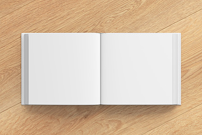 空白方形打开书模型孤立图片下载