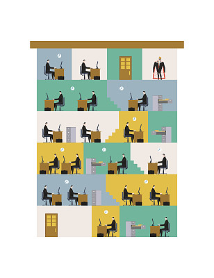 办公室生活的公司。经理在工作场所。业务情况。老板和下属的关系。工作时间。桌子和文件柜。商人在工作。办公大楼。工作室内。公司结构图片下载