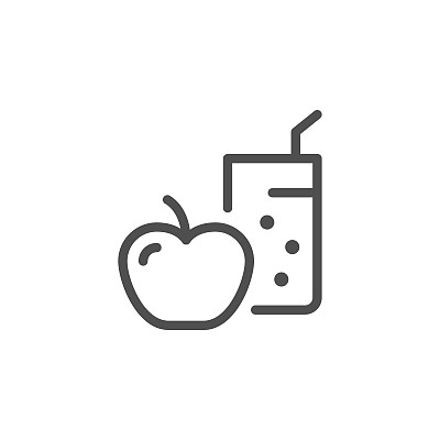 健康饮食线性图标图片下载