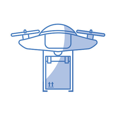 无人机飞行技术与纸箱图片下载