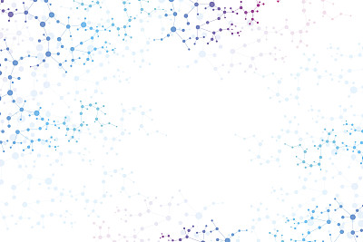 结构分子和通信。Dna,原子,神经元。科学的设计理念。用点连接线。医学，技术，化学，科学背景。矢量插图。图片下载