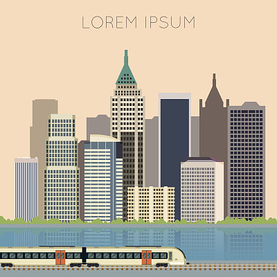 在城市旗帜下训练图片下载