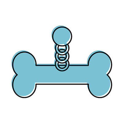 宠物项圈与骨图标图片下载