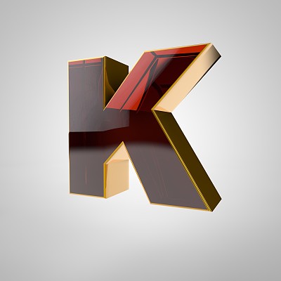 3d黄金字母- k图片下载
