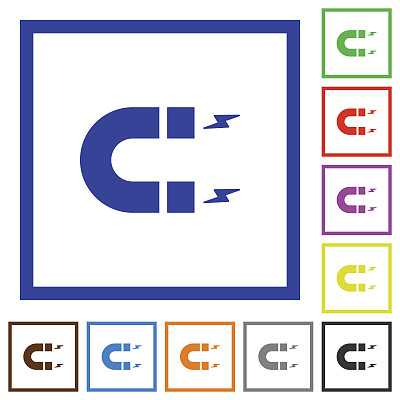 马蹄铁磁铁平面框图标图片下载