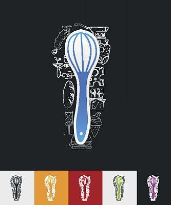 花冠纸贴纸与手绘元素图片下载