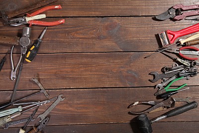 施工锤、螺丝刀、修理工具、钳子图片下载