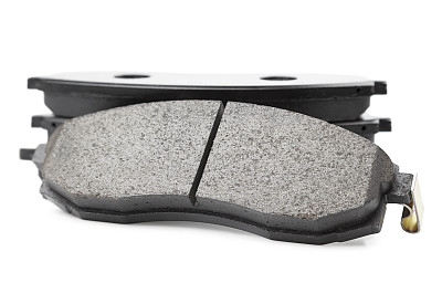 一套刹车片，汽车维修备件隔离白色图片下载