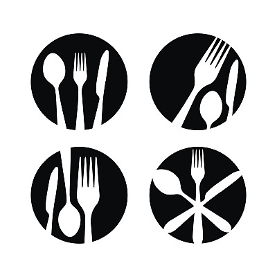 餐厅图标集矢量图图片下载