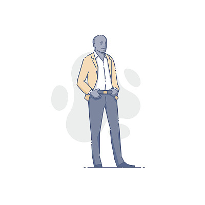 穿着黄色夹克的黑人图片下载