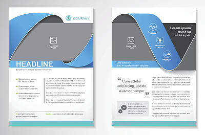 矢量宣传册传单设计布局模板素材图片