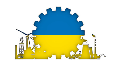 能源和电力图标设置与旗帜图片下载