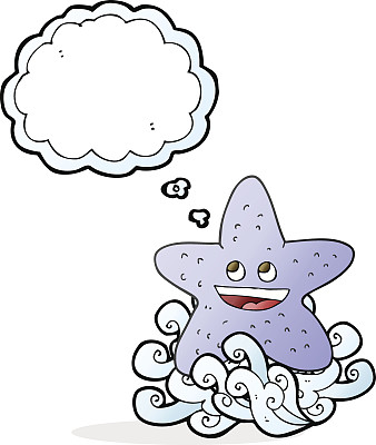 思想泡泡卡通海星图片下载