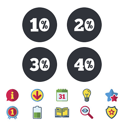 销售折扣图标。特价标志。素材图片