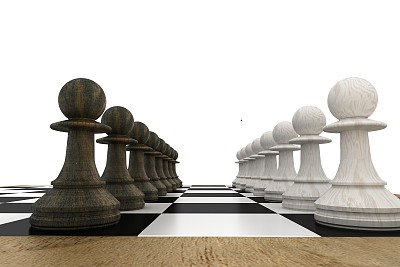黑白棋子对峙素材图片