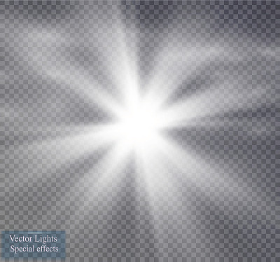 星星和雾或烟雾在透明的背景上图片下载