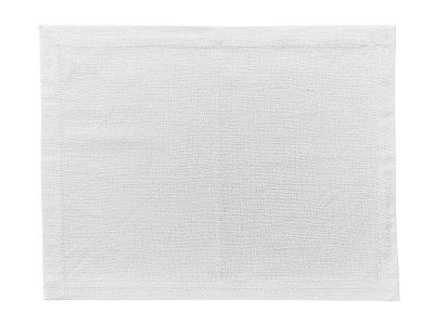 白色餐巾孤立在白色上图片下载