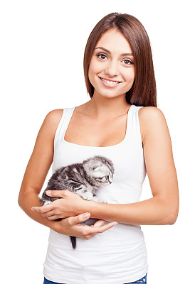 我爱我毛茸茸的小朋友。图片下载