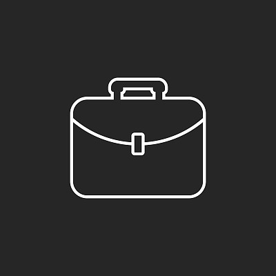 线性风格行李箱矢量图标图片下载
