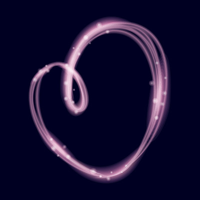 透明的光闪闪的效果心图片下载