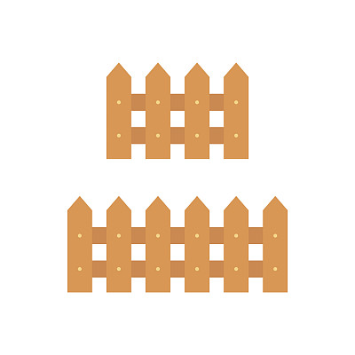 木栅栏向量图片下载