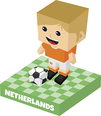 足球块等距卡通人物图片下载