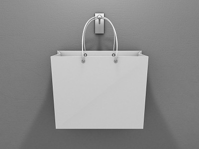 清空购物袋做广告和品牌宣传。三维渲染图片下载