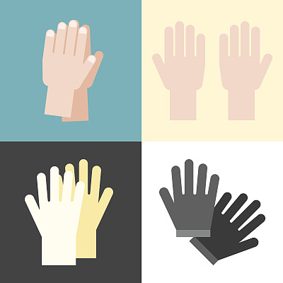 矢量手和手套图片下载