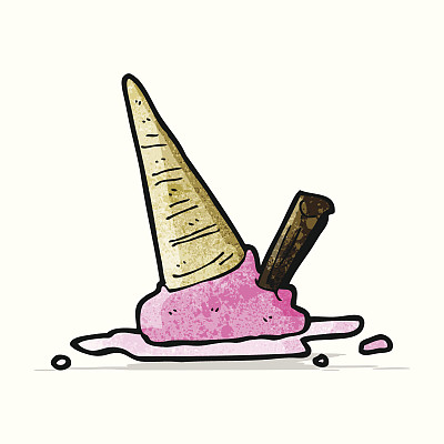 掉冰淇淋的卡通图片下载