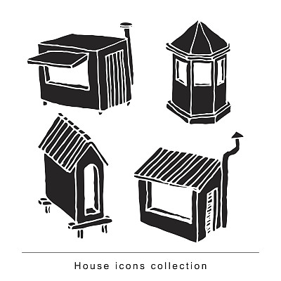 房子图标，矢量插图。图片下载