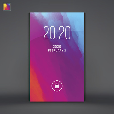 现代锁屏手机应用。矢量插图。图片下载