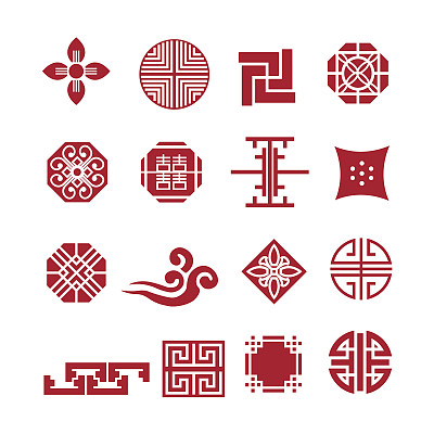 韩国装饰图标，向量集图片下载