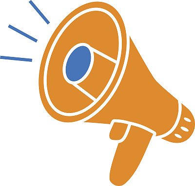 扩音器图标孤立。图片下载