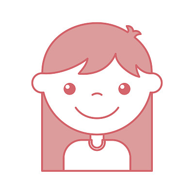 可爱的女孩角色图标图片下载