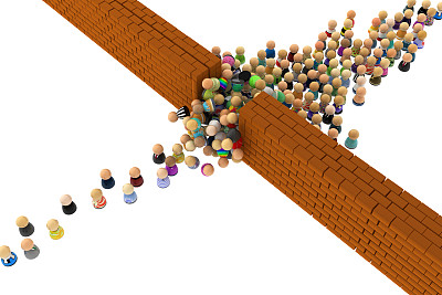 卡通人群，堵墙图片下载