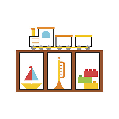 装玩具的木制抽屉图片下载