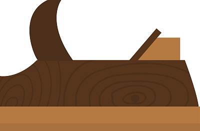 木平面工具图标孤立在白色背景上图片下载