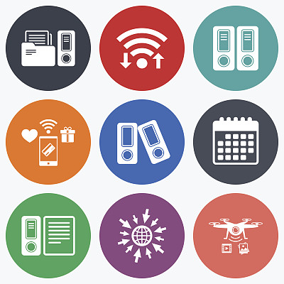 会计的图标。文档存储在文件夹中。图片下载