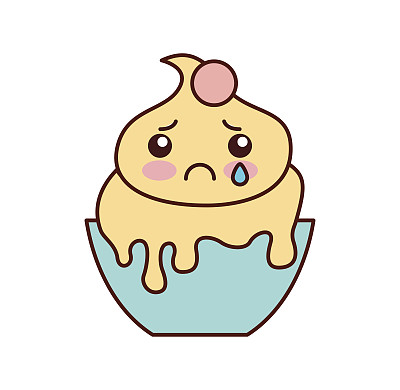 美味的冰淇淋篮卡哇伊性格图片下载