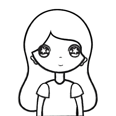 线条美女用发型设计图片下载