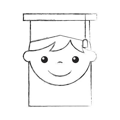 可爱的女孩毕业图标图片下载