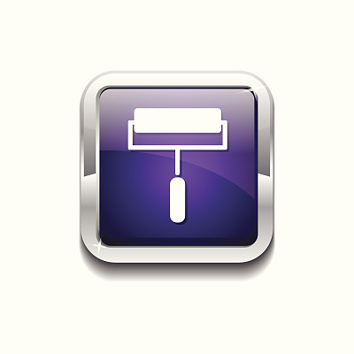 油漆刷紫色矢量图标按钮图片下载