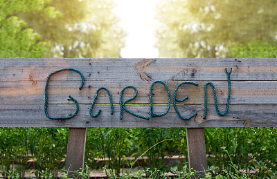 花园文字取自绳子户外图片下载
