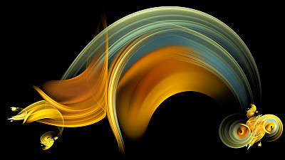 彩色抽象分形插画图片下载