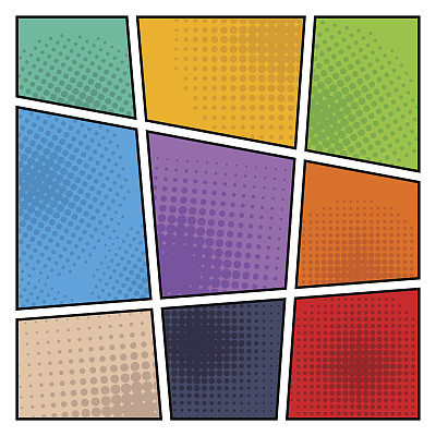 漫画半色调背景，矢量插图图片下载