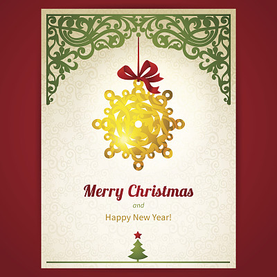 概念装饰卡片与圣诞玩具。图片下载